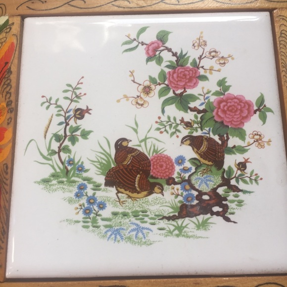 Vintage Decorated Wooden Trinket Jewelry B… - Picture 3 of 10